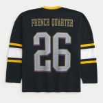 Baggy New Orleans Graphic Hockey Jersey - black