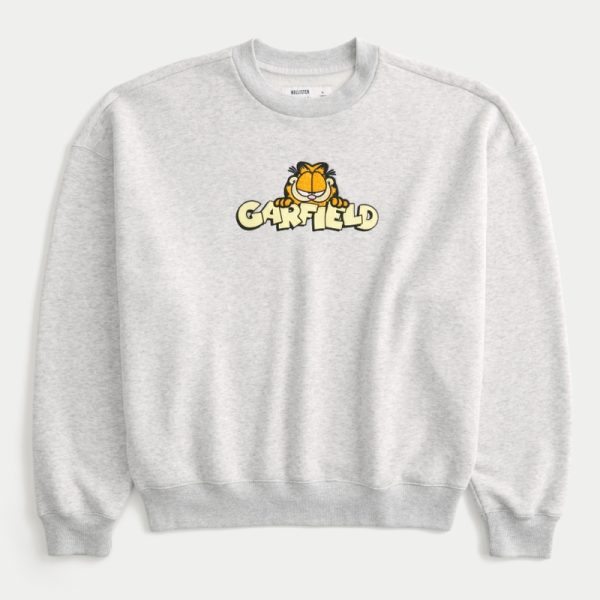 Garfield Graphic Crew Sweatshirt - light heather gray