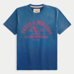 Corky's Grill Logo Graphic Tee - washed blue