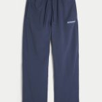Baggy Fleece Logo Sweatpants - light navy