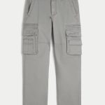Loose Heavyweight Cargo Pants - gray