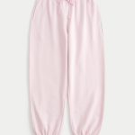 Baggy Fleece Joggers - light lilac