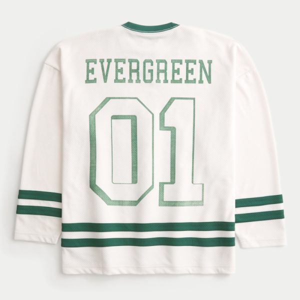 Baggy New Orleans Graphic Hockey Jersey - cream