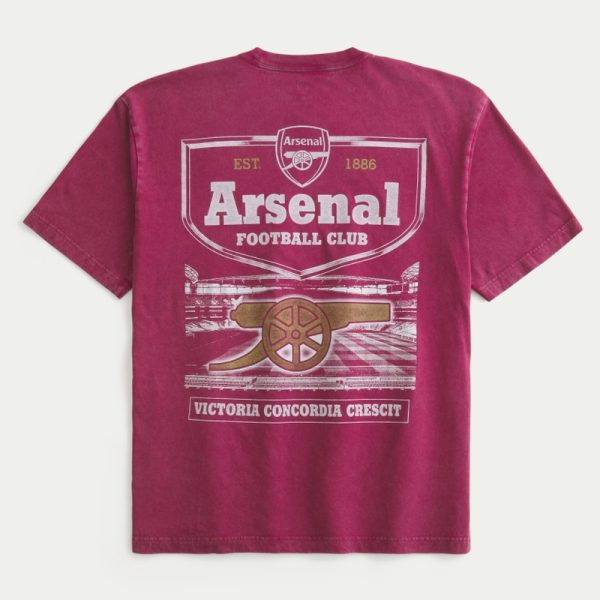 Arsenal Football Club Graphic Tee - washed dark red