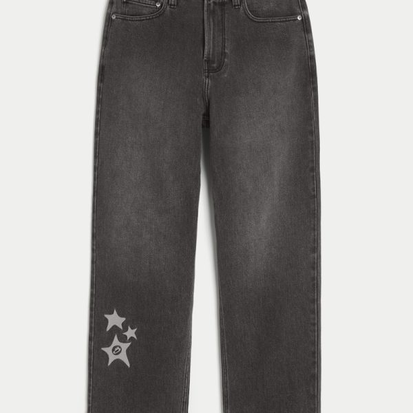 Light Wash Baggy Jeans - washed black