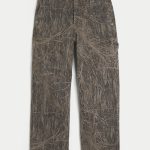 Dark Wash Baggy Jeans - brown